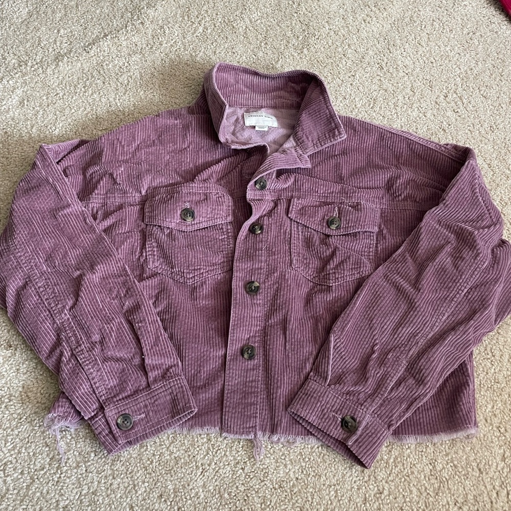 American Eagle Outfitters Purple Corduroy Jacket